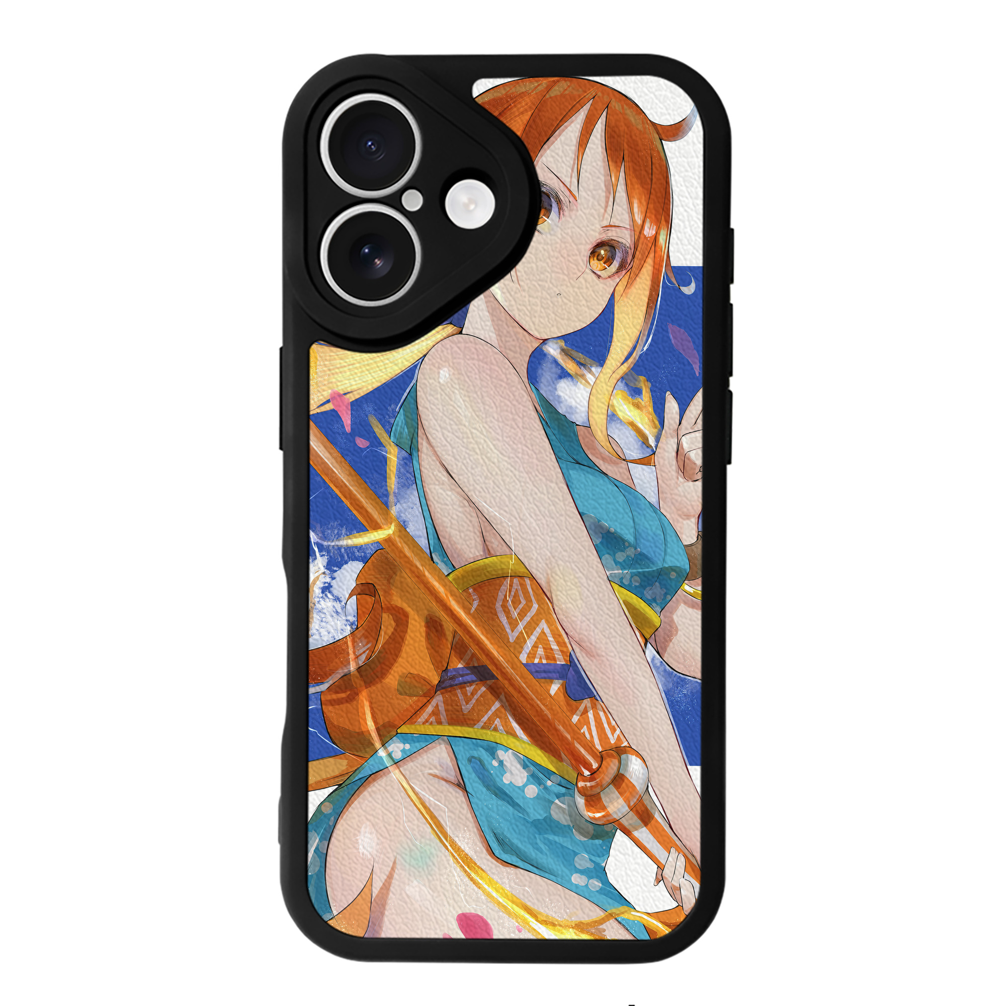 （画像用） ワンピース ONE PIECE 【iPhone 16シリーズ対応】シリコンスマホケース（レザー調） 材質：シリコン